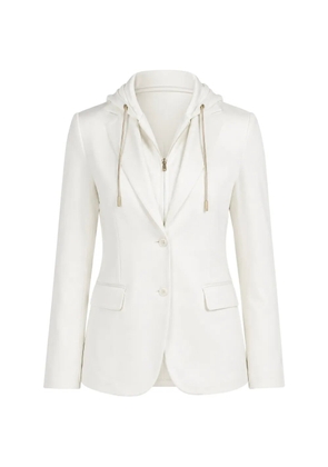 Eleventy hooded layered-bib blazer - White