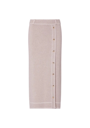 LIU JO midi skirt in silk blend - Neutrals
