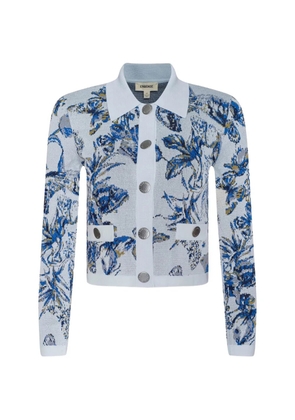 L'Agence Osiris jacquard-knit cardigan - Grey