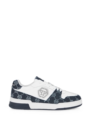 Philipp Plein low-top sneakers P-Force denim monogram - White