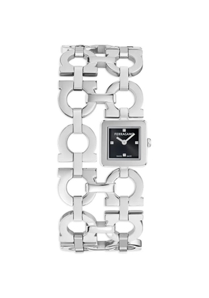 Ferragamo Double Gancini 19mm Watch - Black