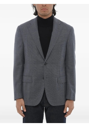 Corneliani single-breasted wool blazer - Blue