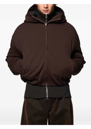 Omar Afridi Bud hooded puffer parka - Brown