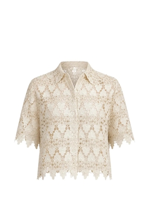 FRAME button-up guipure-lace shirt - Neutrals