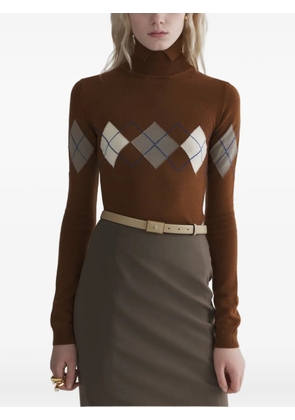 Mugler argile top - Brown