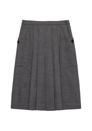 Prada rush stitch pleated skirt - Grey