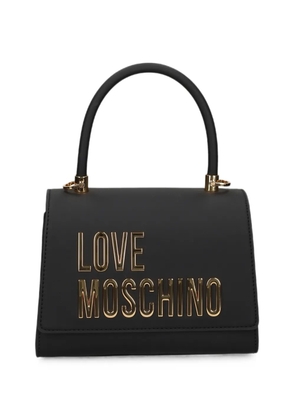 Love Moschino logo-plaque tote bag - Black