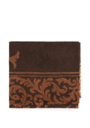 MIRROR IN THE SKY Souffle baroque-print scarf - Brown