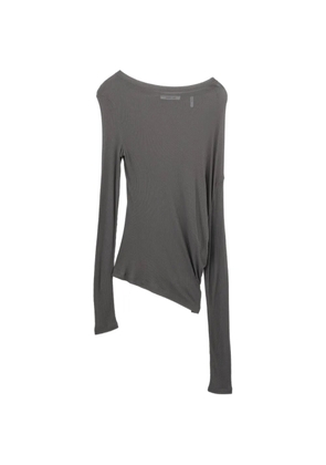 Helmut Lang twisted long-sleeve sheer top - Grey