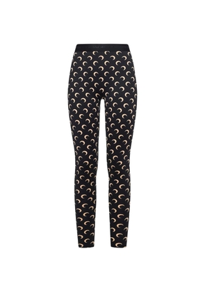 Marine Serre Moon-print leggings - Black