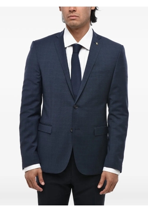 Corneliani checked single-breasted blazer - Blue