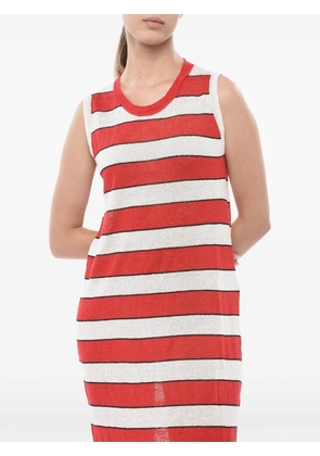 Woolrich striped sleeveless maxi dress - Red