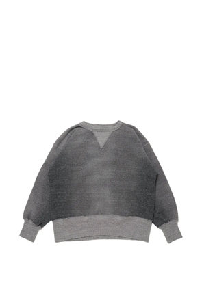 TAIGA TAKAHASHI Lot.603 denim-patch sweatshirt - Grey