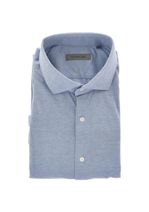 Corneliani patterned cotton shirt - Blue