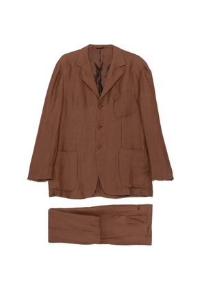 Romeo Gigli Pre-Owned 1990s notched-lapel suit - Brown