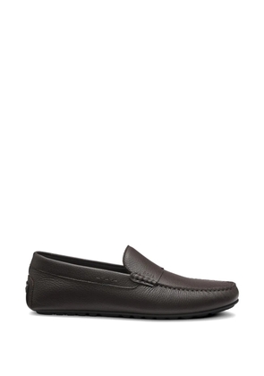 BOSS leather loafers - Brown