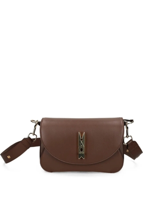 Love Moschino clothespin-plaque shoulder bag - Brown