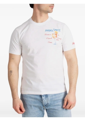 MC2 Saint Barth Portofino embroidered graphic-print T-shirt - White