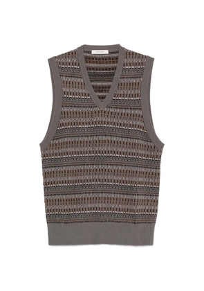 LEMAIRE V-neck jacquard-knit vest - Grey