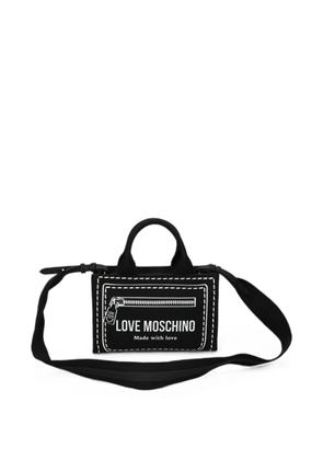 Love Moschino logo-print top-handle bag - Black