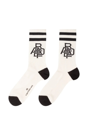 A BATHING APE® Ape Head logo-print socks - White