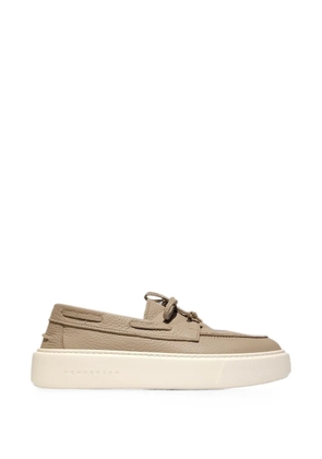 Henderson Baracco grainy leather loafers - Neutrals