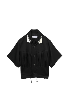 Toga fringe-detail embellished shirt - Black