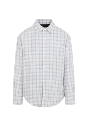 Off-White check-print cotton overshirt - Grey
