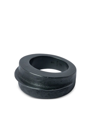 Parts of Four Foldform Crescent sterling-silver ring - Black