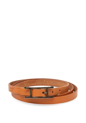 Hermès Pre-Owned 1999-2014 Swift Hapi 3 Triple Tour Bracelet costume bracelet - Brown