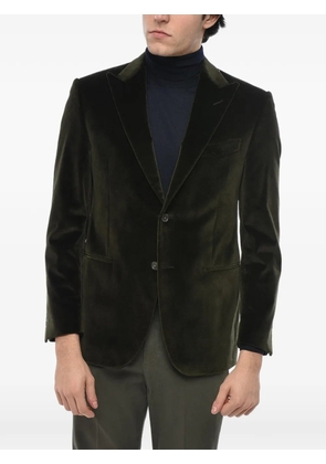 Corneliani velvet peak-lapel jacket - Green