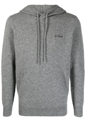 MC2 Saint Barth logo-embroidered wool hoodie - Grey