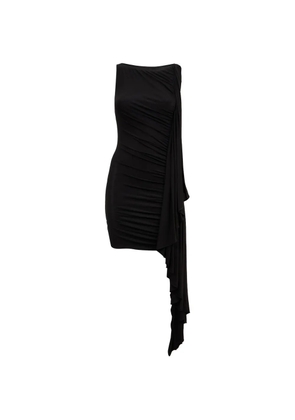 Alexander Wang asymmetric ruched mini dress - Black