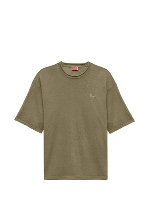 Kenzo logo-embroidered T-shirt - Green