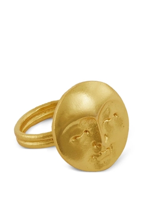 Ottoman Hands Moon Face gold ring