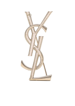 Saint Laurent Cassandre Tubogaz brooch - Gold