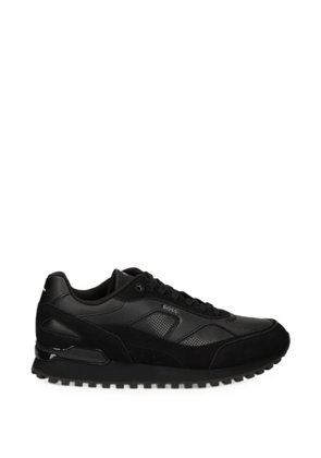 BOSS perforated panelled sneakers - Black