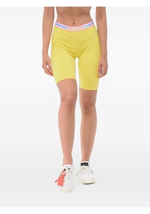 DSQUARED2 logo-waistband cycling shorts - Yellow