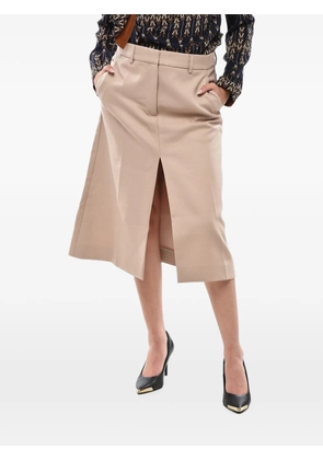Stella McCartney midi Alisha front-slit skirt - Neutrals