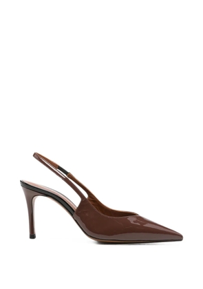 Roberto Festa pointed-toe slingback leather heeled pumps - Brown