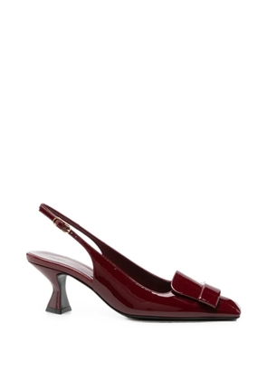 Sergio Rossi patent leather buckle-detail pumps - Red