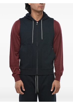 Corneliani sleeveless zip-up hoodie - Blue