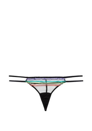 Fleur Du Mal Taste Le Rainbow V-string thong - Black