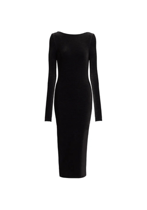 Balmain long velvet dress - Black