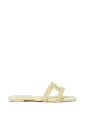 Simkhai Simkhai Monogram snake-embossed sandals - Neutrals