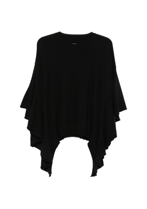 Uma Wang ruffled cape-sleeve jumper - Black
