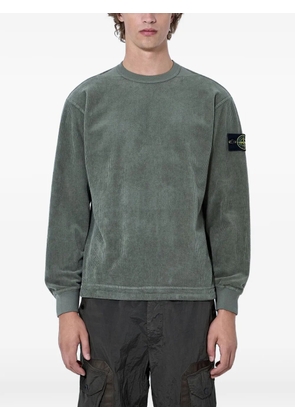 Stone Island 156100030 corduroy logo-patch sweatshirt - Grey