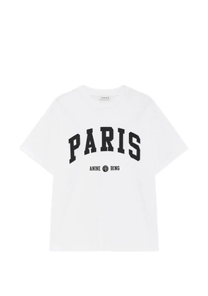 ANINE BING Cade T-shirt Paris University - white