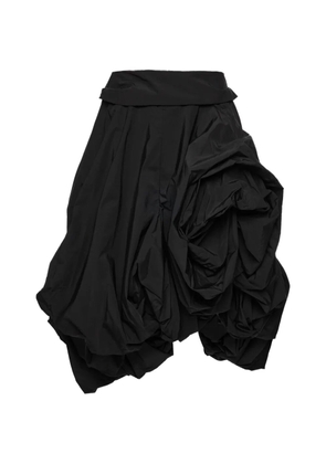 Magda Butrym draped floral-detail midi skirt - Black