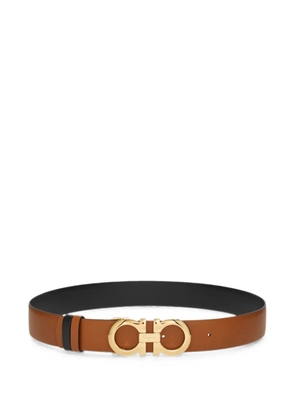 Ferragamo Gancini reversible leather belt - Neutrals